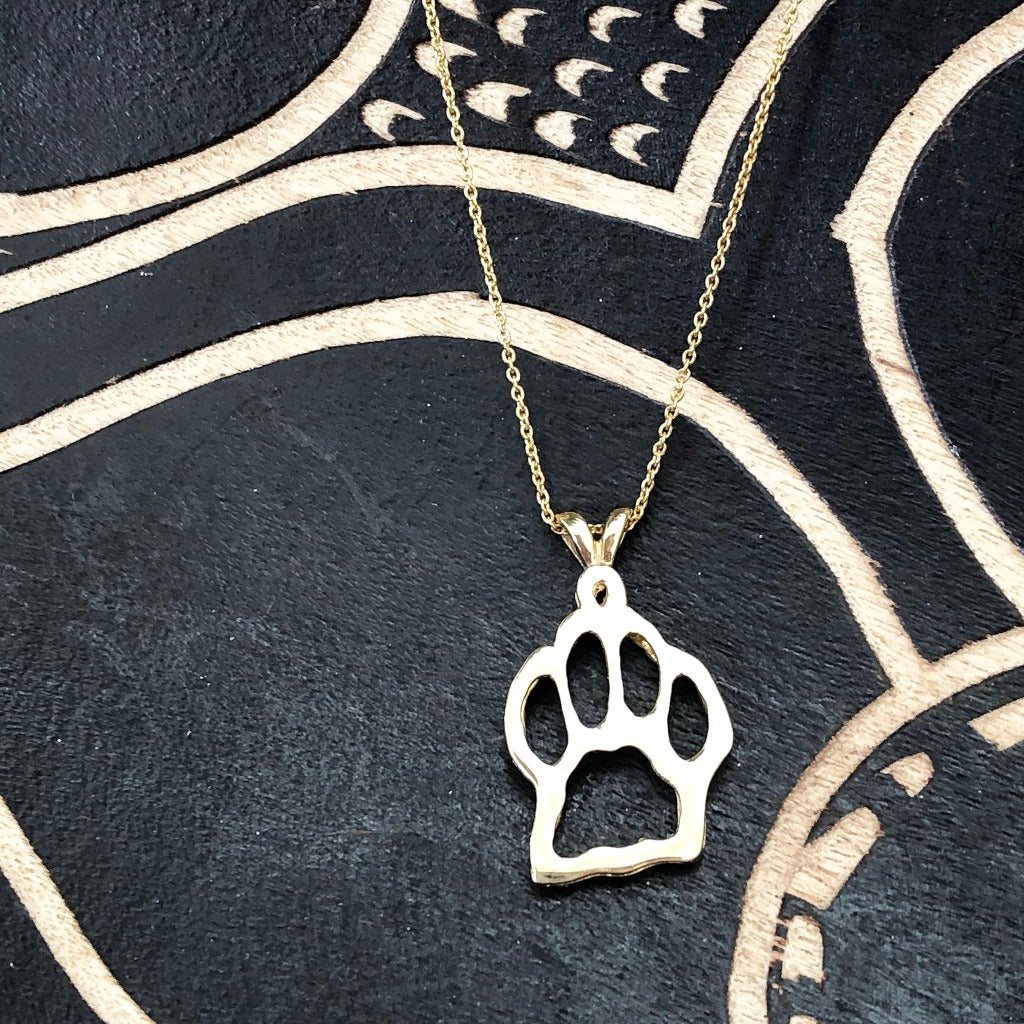 Gold Pawprint Pendant