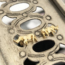 Gold Rhino Studs