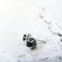 Black Diamond Studs with Detachable Black Diamond Halo Jacket