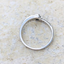 Delicate Split Shank Black Diamond Ring
