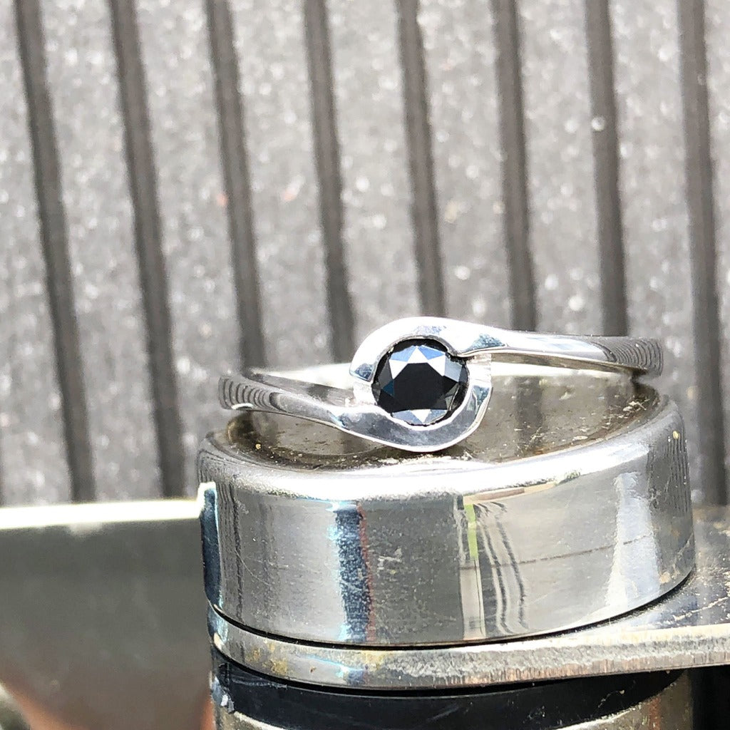 Solitaire Black Diamond Ring