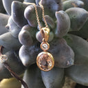 Oval Cut Morganite with Diamond Accent pendant