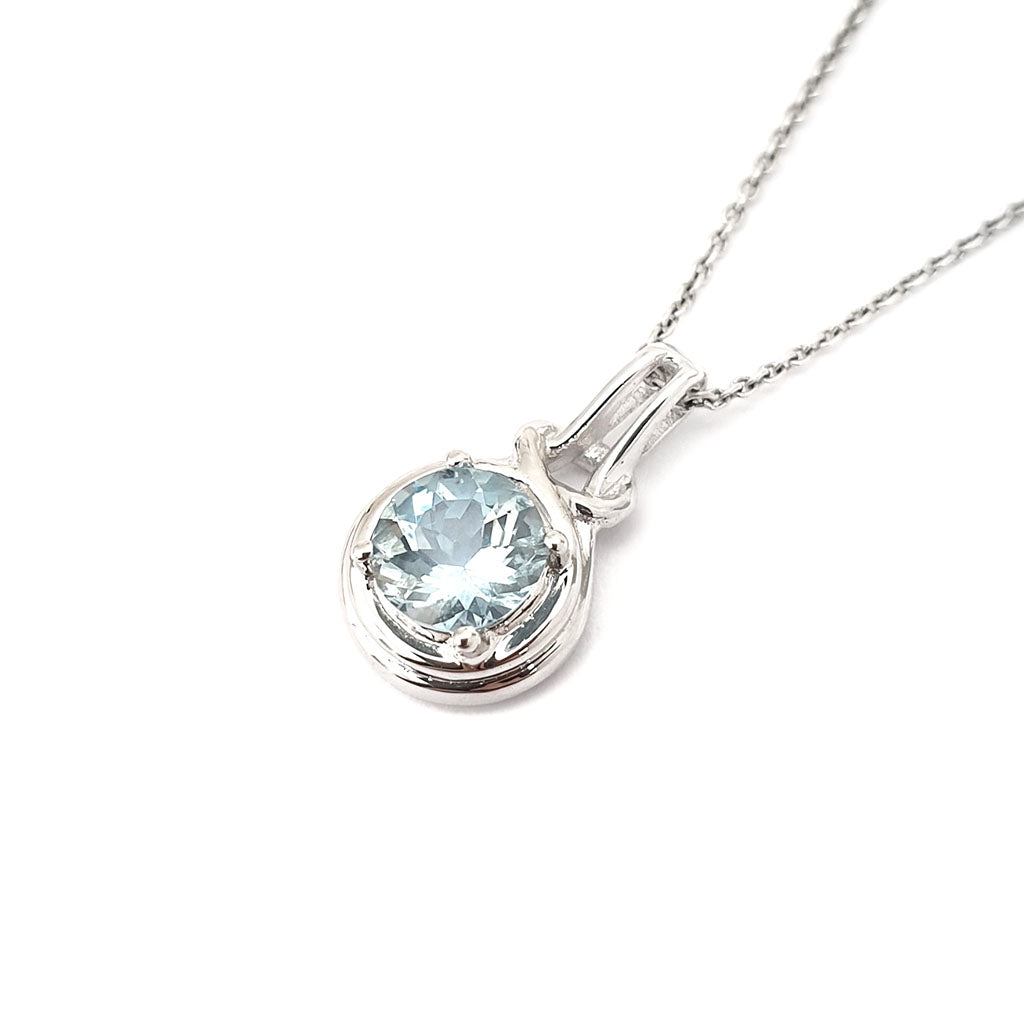    Knotted Bale Aquamarine Pendant