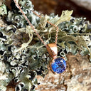 Fixed Bale Four Claw Round Cut Tanzanite Rose Gold Pendant