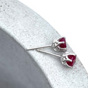 Ruby Six Claw Cathedral Set Studs