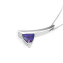 Handcrafted Trilliant-Cut Tanzanite Swish Pendant