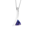 Handcrafted Trilliant-Cut Tanzanite Swish Pendant
