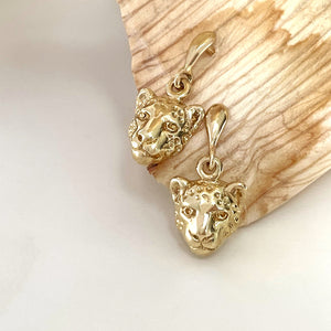 Yellow Gold Cheetah Drop Earrings