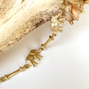 Petite 9 Carat Yellow Gold Full Elephant Bracelet