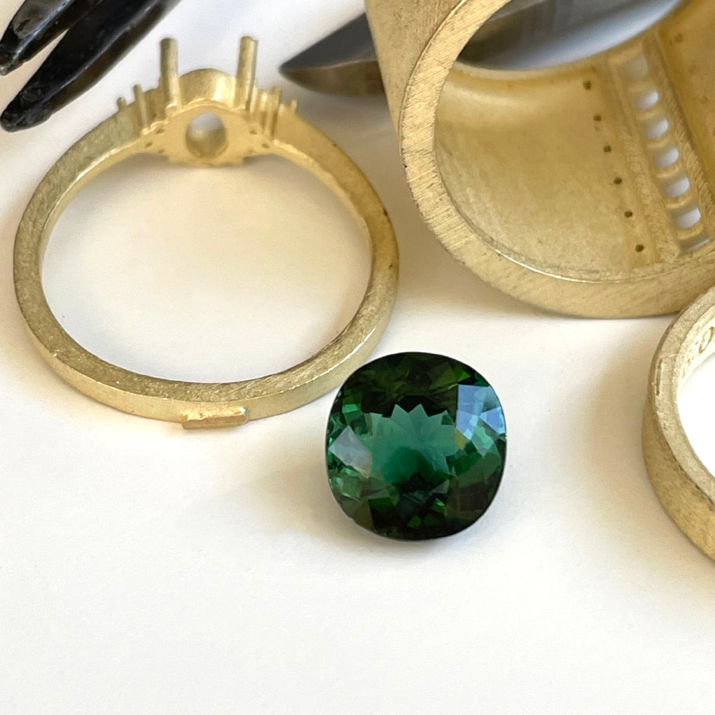Tourmaline - Green Modified Oval Cut - 3.26ct - Afrogem Jewellers