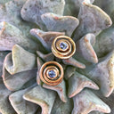 Flirty Infinity Rose Gold Swirl Tanzanite Studs