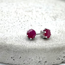 Ruby Six Claw Cathedral Set Studs
