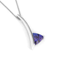 Handcrafted Trilliant-Cut Tanzanite Swish Pendant