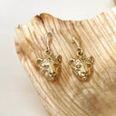 Yellow Gold Cheetah Drop Earrings