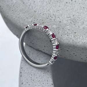 Must Have Ruby and Diamond Half Eternity Band