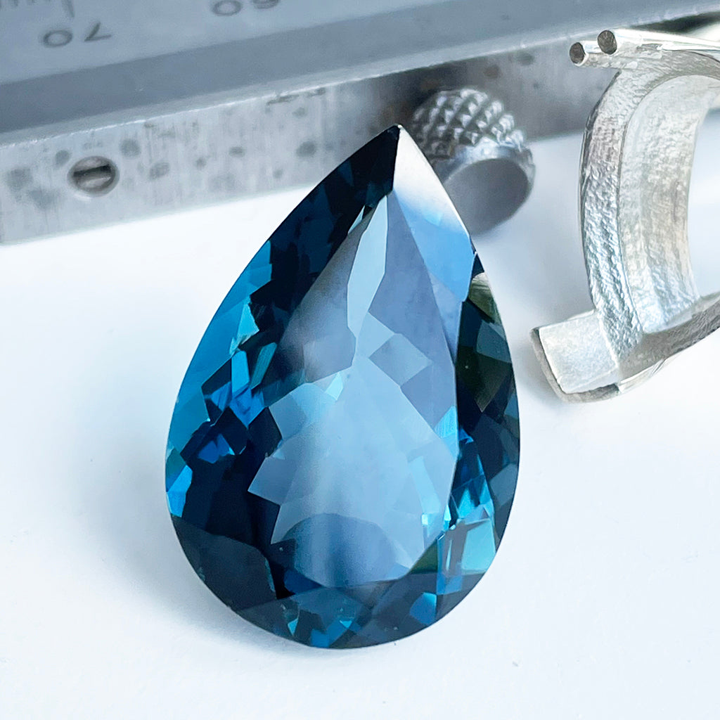 London Blue Topaz - Pear Cut - 26.35ct