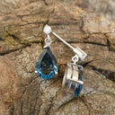 London Blue Topaz and Diamond Earrings
