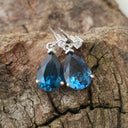 London Blue Topaz and Diamond Earrings