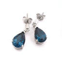 London Blue Topaz and Diamond Earrings