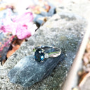 Smouldering London Blue Topaz and Diamond ring