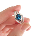  Band Pear Cut London Blue Topaz Ring