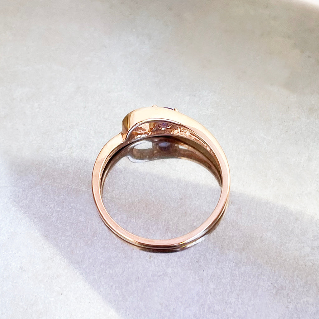 Looped Rose Gold Tanzanite Ring