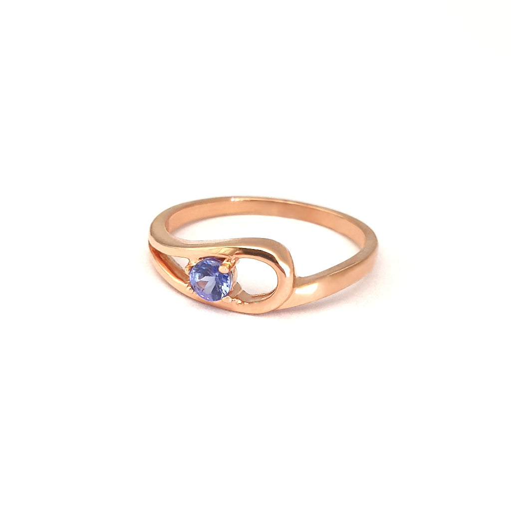Looped Rose Gold Tanzanite Ring