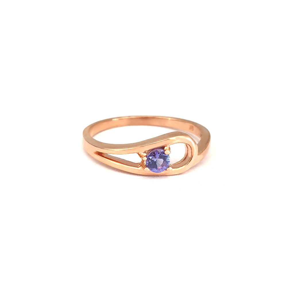 Looped Rose Gold Tanzanite Ring