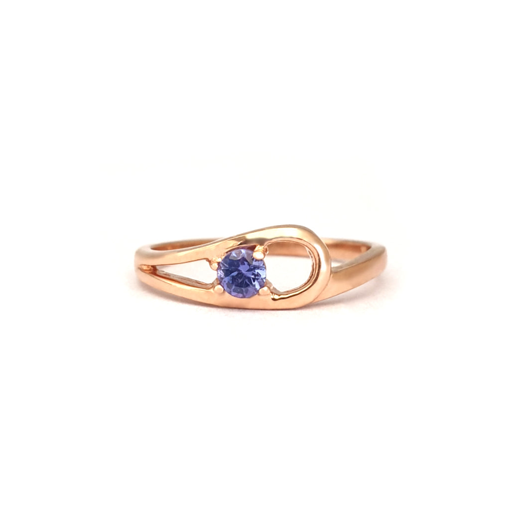 Looped Rose Gold Tanzanite Ring