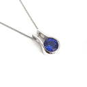 Luxurious Open Bezel Set Tanzanite Pendant
