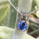 Luxurious Open Bezel Set Tanzanite Pendant