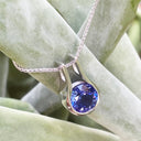 Luxurious Open Bezel Set Tanzanite Pendant