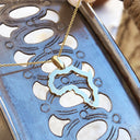 Petite Map of Africa Outline Pendant with Swiss Set Diamond