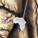 Map of Africa Slider Pendant with White Diamonds