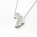 Map of Africa Slider Pendant with White Diamonds