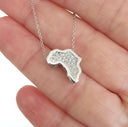 Map of Africa Slider Pendant with White Diamonds