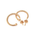 Medium Yellow Gold Rope Hoops