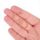 Medium Yellow Gold Rope Hoops