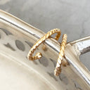 Medium Yellow Gold Rope Hoops