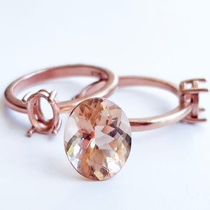 Morganite - Peach Oval Cut - 4.28ct