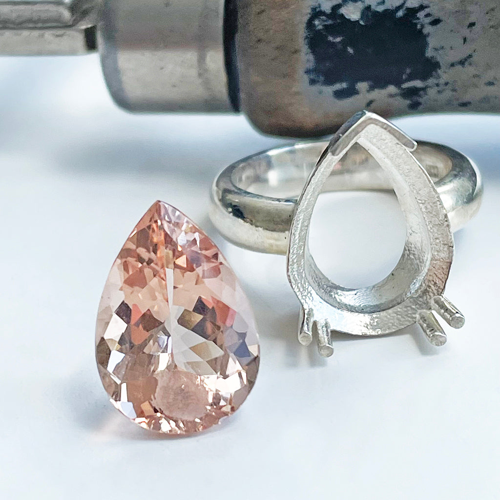 Morganite - Peach Pear Cut - 5.97ct