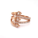 Morganite and Diamond Rose Gold Multiband Ring