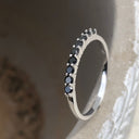 Delicate Black Diamond Stacking Ring