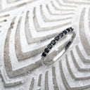 Delicate Black Diamond Stacking Ring
