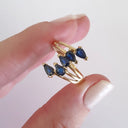 Multi Pear Cut Blue Sapphire Ring