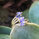 Multi Pear Cut Tanzanite Yellow Gold Ring