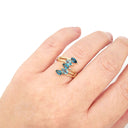 Multi Pear Cut Topaz and London Blue Topaz Ring