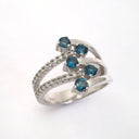 Multiband London Blue Topaz And Diamond Ring