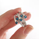 Multiband London Blue Topaz And Diamond Ring