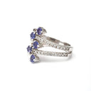 Multiband Tanzanite and Diamond Ring